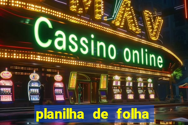 planilha de folha de pagamento